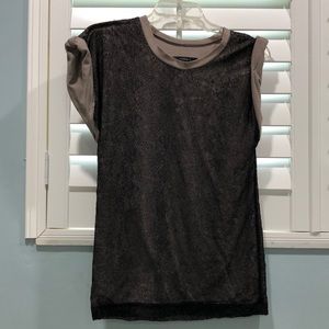 Robert Rodriguez Asymmetrical Lace Top